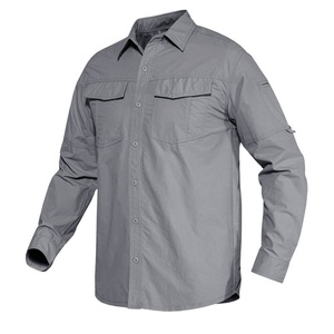 Camisa de Pesca Personalizada OEM Fisherman Colombia para Hombre, Protección UPF 50+, Antibacteriana, Spandex/Poliéster con Logotipo Frontal - Product Image 4