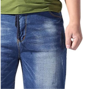 Men's Straight Leg Denim Shorts <b>Light</b> Wash Cotton Casual Summer Mid Waist Pockets Woven Fabric - Product Image 2