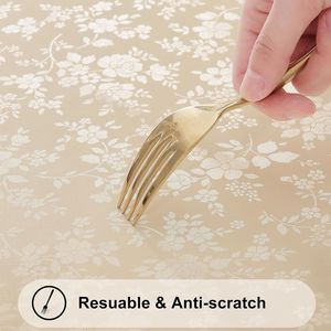 Smiry Heavy Duty Vinyl <b>Rectangle</b> <b>Tablecloth</b> Waterproof Wipeable and Washable for Kitchen Dining Room - Product Image 1