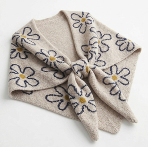 Soft Knitted Fabric Triangular Shawl <b>Cape</b> for <b>Women</b> Solid Colors Provides Warmth Traditional Scarves Shawls - Product Image 3