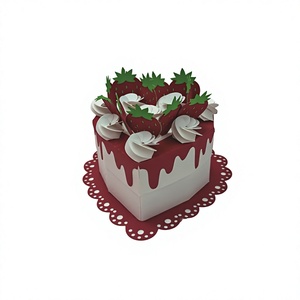 Original Design ZS-PC0076 3D Pop-up Strawberry Cake Greeting Card Handmade <b>Birthday</b> Cake Gift Box for Online Retailers - Product Image 1