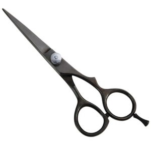 Ciseaux de salon de coiffure professionnels en acier inoxydable japonais 440C de haute qualité, à lame courbée, manche droit, traités thermiquement sous vide pour l'épilation - Product Image 6