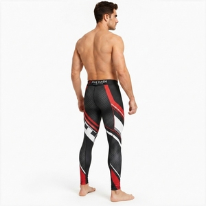 Diseño ligero para entrenamiento en gimnasio, leggings para hombre, ropa deportiva de alta calidad, material elástico, ajuste cómodo y flexible, transpirable - Product Image 2