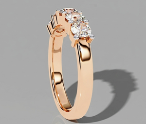 Women's 14K Gold Plated Lab Grown <b>Diamond</b> <b>Ring</b> Round Brilliant Cut IGI Certified Luxury Classic Style Engagement <b>Ring</b> - Product Image 4