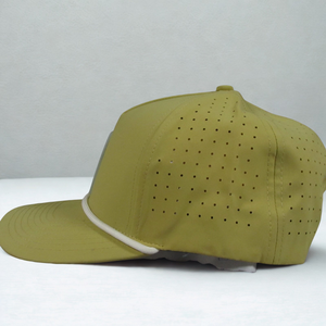 Gorra de Golf de 5 Paneles con Logotipo Personalizado, Diseño de Lona con Cuerda Frontal y Orificios Cortados con Láser, para Ciclismo, Béisbol y Deportes al Aire Libre, OEM, ODM, Venta al Por Mayor - Product Image 4