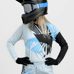 Maillot de motocross personnalisé pour femmes, maillot de course tout-terrain, chemise de motocross MX, fabricant OEM d'exportation au Pakistan avec logo personnalisé - Product Image 5
