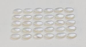 Cabochoños de perlas blancas AAA de agua dulce, forma marquise, 6*3 mm, 100% piedras preciosas NATURALES para la fabricación de joyería a precio de mayoreo. - Product Image 3