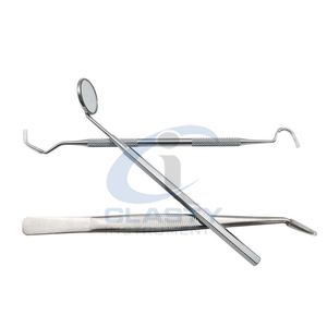 Ensemble d'instruments chirurgicaux dentaires de dernière génération en acier inoxydable, outils d'extraction manuels à poignée moletée de classe I - Product Image 5