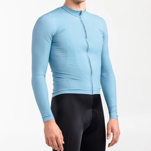 <b>Men</b>’s <b>Long</b> <b>Sleeve</b> <b>Cycling</b> <b>Jersey</b> Lightweight Breathable Full-Zip Road Bike <b>Jersey</b> with Stand Collar Athletic Fit - Product Image 3