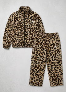 Custom Full Leopard Print Sublimation Trendy <b>jacket</b> for men OEM Windbreaker Track <b>Jacket</b> and Joggers Nylon LOW MOQ men's <b>jackets</b> - Product Image 3