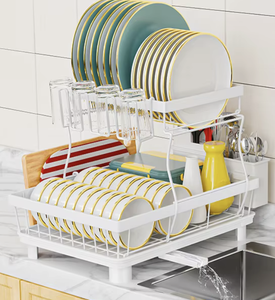 Organisateur de placard sous évier réglable à double niveau en métal avec tiroir coulissant OEM/ODM Vietnam - Product Image 3