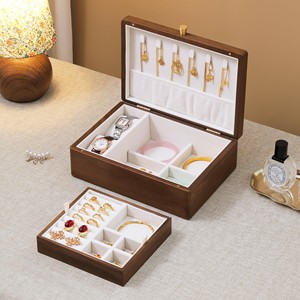 Caja de Joyería de Madera de Bambú al por Mayor |   Almacenamiento Ecológico |   Acabado Natural - Product Image 2