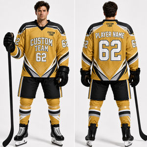 Privatelabel Ice Hockey Uniform Jersey Pants Socks Set Contrast Trim Flexible Oversized Padfriendly Breathable Quickdry <b>Athletic</b> - Product Image 6