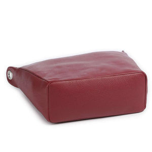 Bolso de Hombro de Cuero Genuino para Mujer, Bolso Cruzado con Cremallera, Correa Ajustable, Bolso Tipo Tote con Textura Granulada para Viajes Diarios - Product Image 3