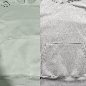 เสื้อฮู้ดดี้โอเวอร์ไซส์ผู้ชาย ผ้าฟลีซหนานุ่ม สวมหัว มีฮู้ด สกรีนโลโก้ได้ ใส่สบายๆ ในฤดูหนาว - Product Image 4
