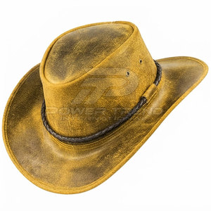Winter Outdoor Equestrian Style <b>for</b> <b>Men</b> and Women <b>Cowboy</b> Leather <b>Hat</b> Western Ranch Riding Travel Adventure Festival - Product Image 3