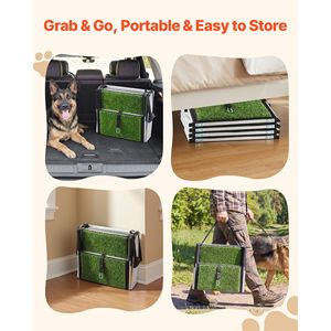 Rampa Pieghevole Extra Larga per Cani da Auto, 4 Gradini, Superficie Antiscivolo, Portatile e Leggera, per Cani di Taglia Grande - Product Image 5