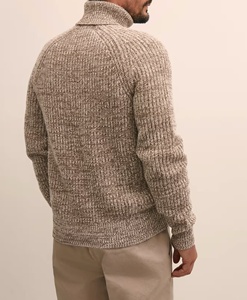 Unisex 100% Cotton <b>Turtleneck</b> Pullover Knitted <b>Sweater</b> Solid Color Formal Autumn Regular Fit Anti-Pilling Eco-Friendly - Product Image 3