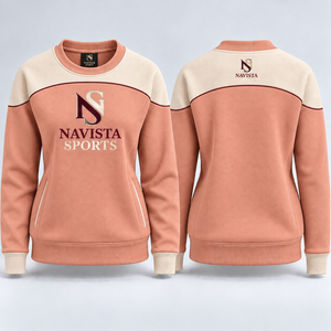 Personalized Custom Women's Front Logo Embroidery 100% Cotton Fleece Sweet Style Winter <b>Crewneck</b> Sweatshirts - Product Image 5