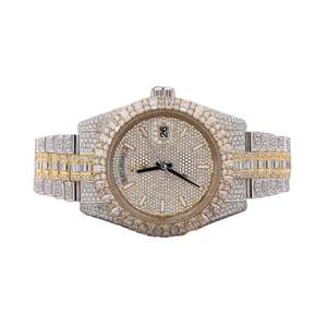 Montre en diamant moissanite haut de gamme, montre étincelante pour hommes et femmes, usage décontracté et formel, de la marque India Diamond Watch - Product Image 2