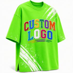 Custom Neon <b>Green</b> Graphic <b>T</b> <b>Shirt</b> Colorful Letter Print Streetwear Tee Oversized Unisex Casual <b>T</b> <b>Shirt</b> - Product Image 3