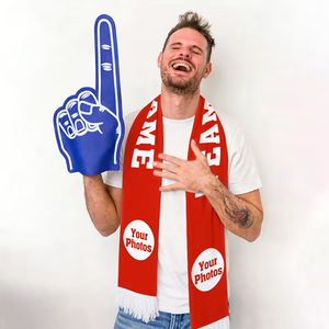 Bufandas de Fútbol en Oferta, Color Rojo, Logotipo Vintage, Bufanda Deportiva para Fanáticos del Club de Fútbol, Bufanda Estampada para Hombres - Product Image 3