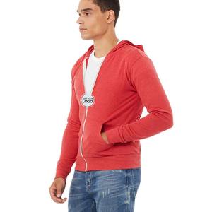 Sudadera con capucha para hombre, ligera, de manga larga, básica, ajustada, de algodón, con bolsillo y forro polar. - Product Image 6