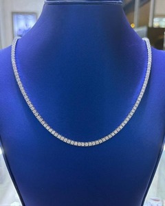 Collar de Cadena con Diamantes de Moissanita de Lujo, Joyería Brillante para Fiestas, Bodas y Regalos - Product Image 1