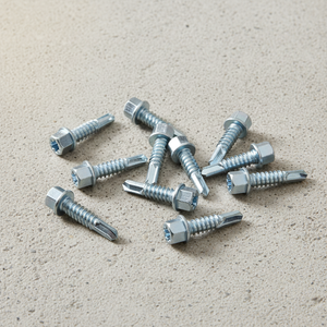 สกรูหัวหกเหลี่ยมเจาะเองได้ เกรด 8 เหล็กกล้าคาร์บอน ชุบสังกะสี/ฟอสเฟต/กัลวาไนซ์  ขนาดนิ้ว/เมตริก  สำหรับงานยึดติดหลังคา โครงสร้าง  OEM PDC - Product Image 1