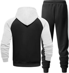 Ensemble de survêtement pour homme, style hip-hop, automne, 2 pièces, sweat-shirt à fermeture éclair, tenue de jogging décontractée, poches, 100% coton, séchage rapide - Product Image 2