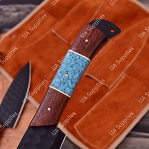 Juego de Cuchillos de Cocina Modernos con Hoja de Acero Inoxidable Forjada a Mano, Acabado Mate, Orientación de Mano Ajustable, MOQ Bajo - Product Image 4