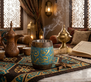 Mabkhara en bois tendance, brûleur de Bakhoor coloré personnalisé, porte-encens arabe, décoration d'intérieur, cadeau religieux pour l'Aïd, accessoire - Product Image 4