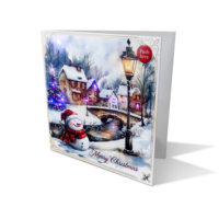 Carte de vœux musicale de Noël en papier en gros avec lumières à fibre optique, bouton poussoir, design artistique dessiné à la main, croix, ange, amour