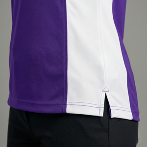 Women's Purple <b>White</b> Polo Shirt Short Sleeve Casual Polo <b>Tee</b> 100% Polyester Turn Down Collar <b>Tee</b> Regular Fit Polo Shirts Ladies - Product Image 5