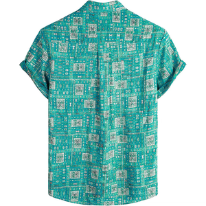 เสื้อเชิ้ตฮาวายวินเทจสำหรับผู้ชายแขนสั้นพิมพ์ลายเสื้อเชิ้ตอโลฮาเสื้อลำลองชายหาดวันหยุดฤดูร้อน - Product Image 3