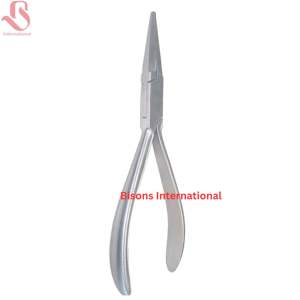 Pince à bec long manuelle BISONS en acier inoxydable, outil de précision certifié CE pour la vente en gros - Product Image 2