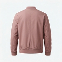 Blouson bomber uni pour homme, col montant, fermeture éclair intégrale, style décontracté, streetwear, séchage rapide, respirant, matière polyester, hiver