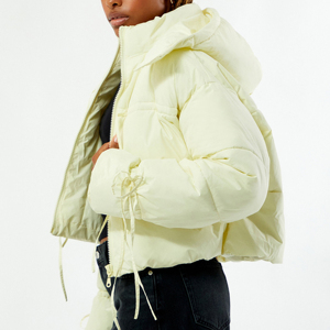 Veste d'hiver pour femme, épaisse, rembourrée en coton, imperméable, respirante, coupe-vent, manches et capuche amovibles, coque en polyester/nylon - Product Image 4