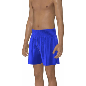 Shorts de kickboxing et de Muay Thai pour hommes, couleur bleue, taille haute élastique, longueur genou, anti-humidité, vêtements d'arts martiaux - Product Image 2