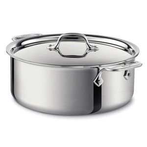 Premium Heavy <b>Gauge</b> Stainless Steel Serving Pot with Tempered Glass Lid and Induction Compatible Base - Product Image 3