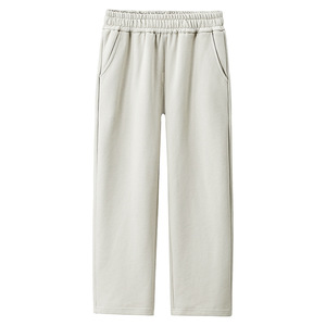 Pantalones Deportivos de Cintura Elástica para Hombre, 100% Algodón, Casuales, Transpirables, con Bolsillos Laterales, Tejido de Peso Medio, para Otoño - Product Image 4