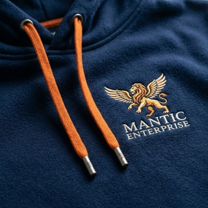 Heavy Weight Polar Fleece 320 GSM Men's <b>Hoodie</b> Custom Logo <b>String</b> Zipper Streetwear Men's <b>Hoodie</b> - Product Image 6
