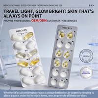 Ensemble de soins de la peau de voyage, huile démaquillante, nettoyant, tonique, crème pour les yeux, crème pour le visage, sérum, capsules, ensemble de soins de la peau