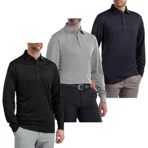Polos de piqué de manga larga para hombre 100% algodón 180 GSM OEM Bangladesh Factory hombres exclusivos polos de manga larga con puños - Product Image 1