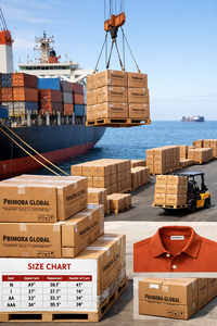 Primora Global Apparel Casual Jersey Bulk Packaging Reinforced Cartons Moisture-Proof <b>Polybags</b> Sea Freight Ready - Product Image 5