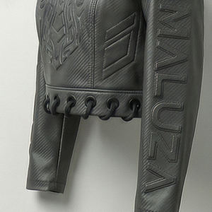 MALUZA INDUSTRIES Haut court pour femme de qualité supérieure, texture cuir, marque de mode urbaine - Product Image 5