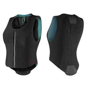 Women's Black Equestrian Safety Vest Sleeveless Zipper Closure Breathable Spandex Nylon Riding Gear 2026 - Product Image 1