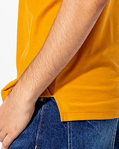 Camisetas de Moda para Hombre, Color Amarillo Sólido, Manga Corta, Cuello Redondo, Corte Regular, 100% Algodón, Tejido de Punto - Product Image 5