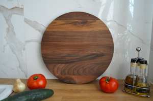 Planche à découper en bois de manguier durable et éco-responsable pour pizza, pain, gâteaux, fruits, légumes - Taille personnalisable pour la cuisine - Product Image 4