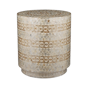 Taburete de Mosaico de Madreperla Hecho a Mano para Uso Doméstico y Hotelero - Product Image 4